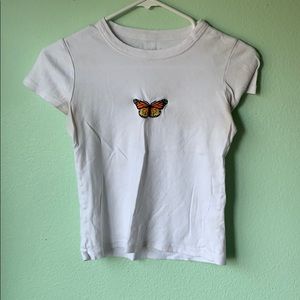 brandy melville butterfly shirt